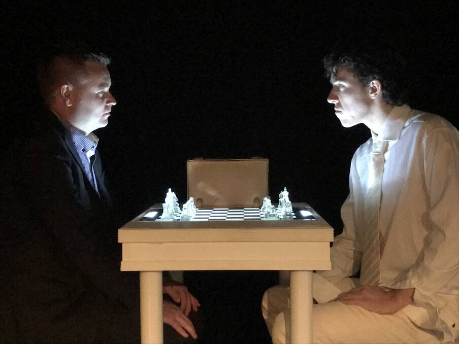 YOUR MOVE: Danny Benn and Scott Bowcher star in Chess the Musical, showing at the Roo Theatre in Shellharbour until Saturday, February 25.