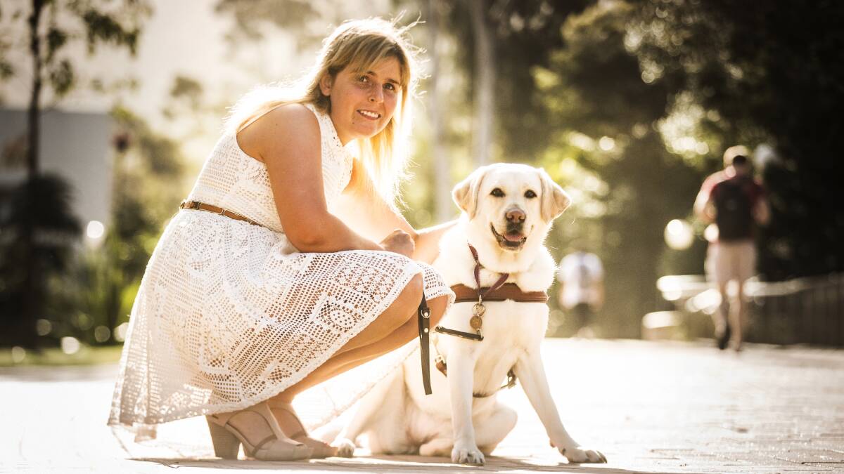 Kimberlee Brooker, pictured with her dog Toffee. Picture: Paul Jones
