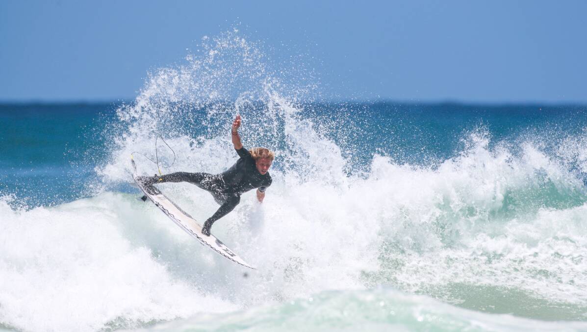 WINNER: Illawarra Sports High School student and Wombarra surfer Darcy DeClouett rips it up. Picture: Georgia Matts