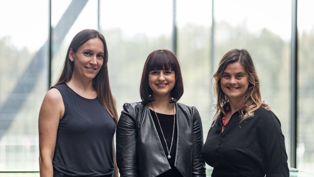 DEMENTIA RESEARCHERS: Dr Luise Lago, Kara Cappetta, Dr Lyn Phillipson. Ms Cappetta, a UOW PhD candidate is a recipient in the prestigious NSW Health PhD Scholarship Program.