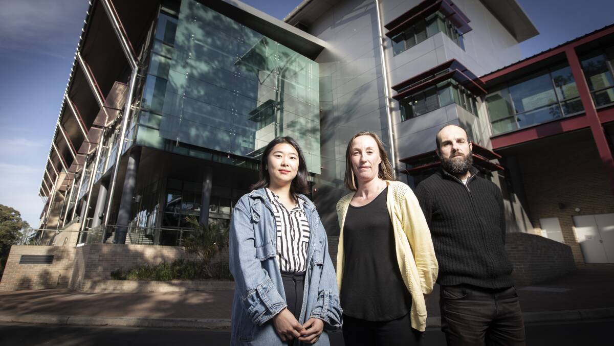 UOW researchers Dan Yang, Dr Emma Heffernan and Dr Andrew Johnstone will speak at the Uni in the Brewery event on Wednesday, August 22. Picture: Paul Jones