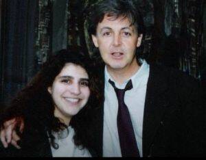 Karen Greenwood with Paul McCartney, who she has seen play 111 times. Photo: Supplied