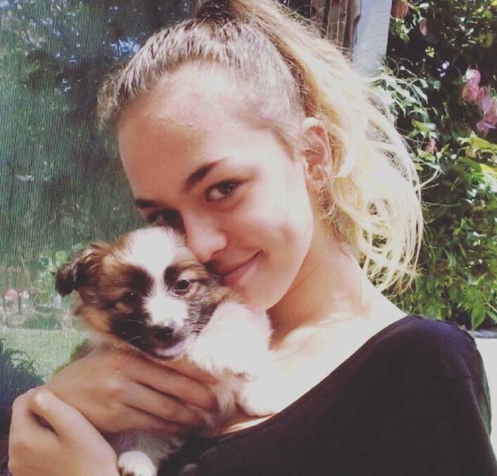 Jessie Tolhurst  pictured with her puppy, Pepsi two days before her death. Source: Facebook.