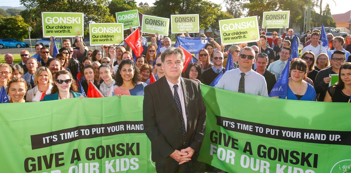 IT'S TIME: NSW Teachers Federation president Maurie Mulheron launched a new Gonski campaign in Wollongong on Monday. Picture: Adam McLean