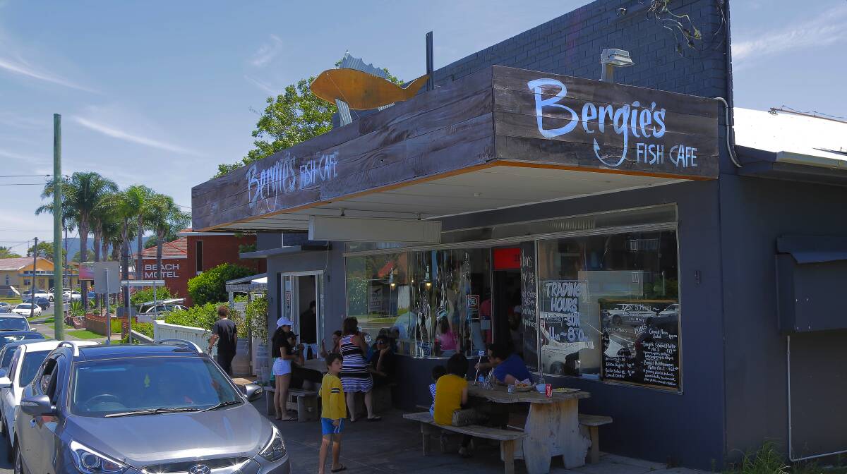 GONE FISHING: Thirroul eatery Bergie's Fish Cafe is for sale. The popular cafe is owned by Julia and Mark Berg, who also hosts fishing shows on Foxtel. Picture: Mark Berg
