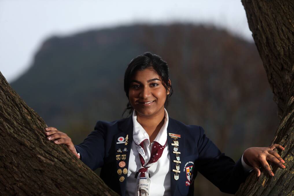 FUTURE LEADER: Sixteen-year-old Himali Wijesinghe will represent the electorate of Keira at the YMCA NSW Youth Parliament during the July school holidays. Picture: Robert Peet