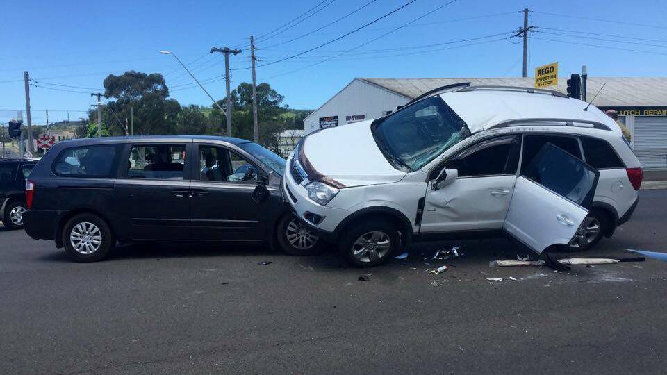 UNANDERRA CRASH: Six children and two adults were involved in a two car collision at Unanderra early on Sunday afternoon. Picture: Supplied