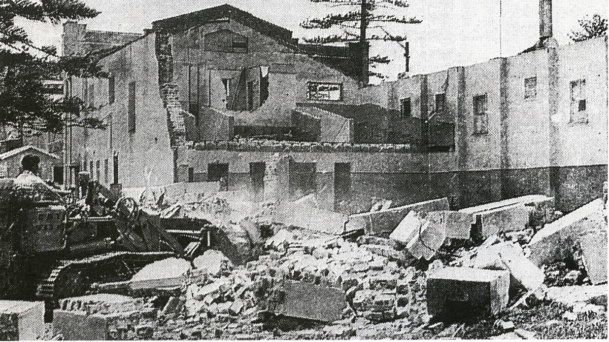 FEATURED: The demolition of the Antrim Theatre, Kiama, as documented in the Kiama Independent in December 1971. Picture: Supplied 