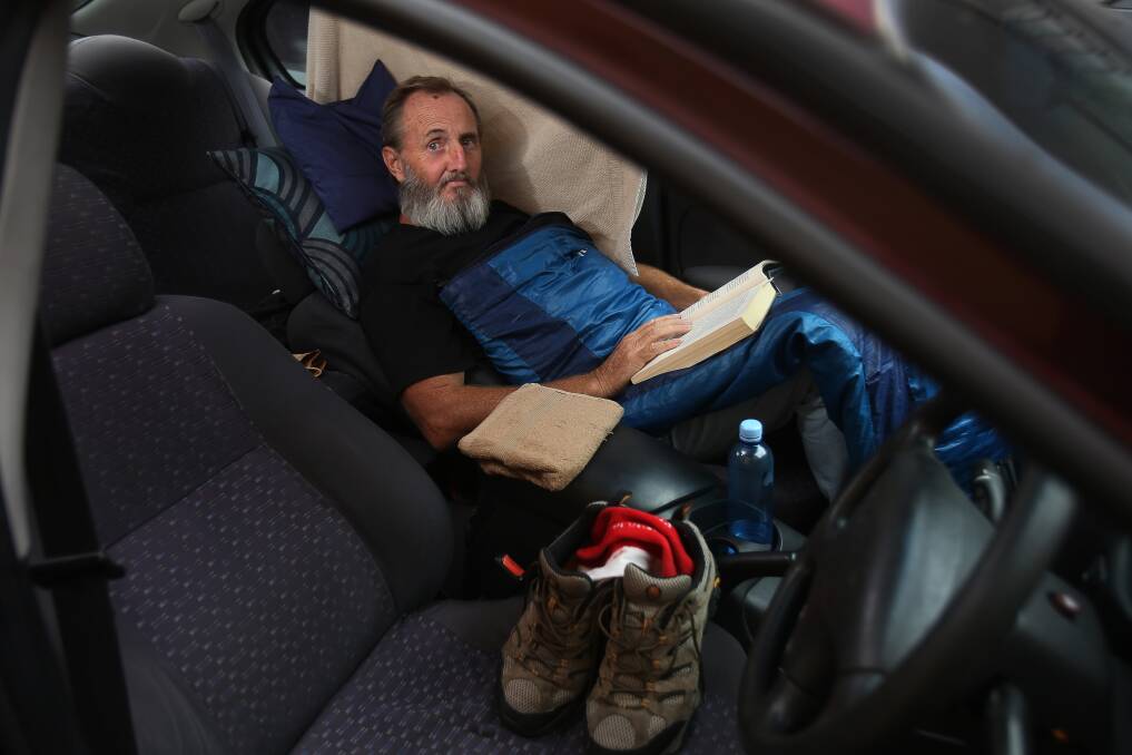 Illawarra man Colin Coulstock lives in his car. Picture: Robert Peet