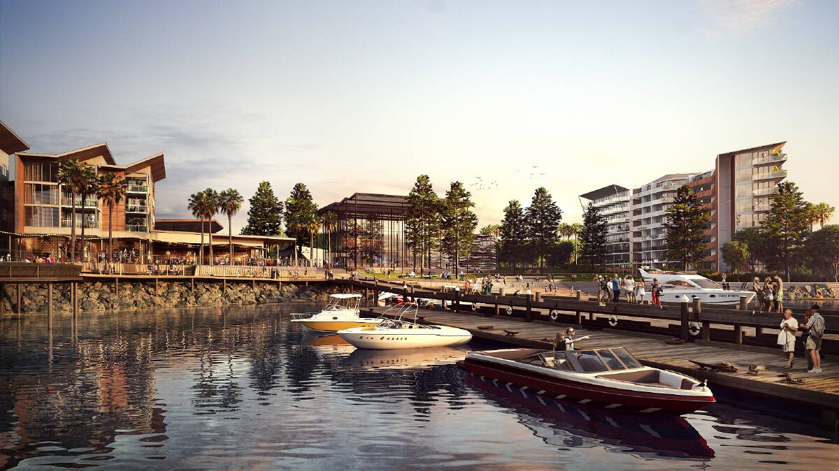 An artist's impression of The Waterfront, Shell Cove. Colliers International have been appointed to co-ordinate the sale of the hotel site. 

