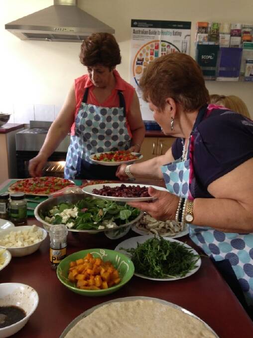 The Macedonian Women’s Group at the Multicultural Communities Council of Illawarra (MCCI) participating in the ‘Cook Chill Chat’ program. 