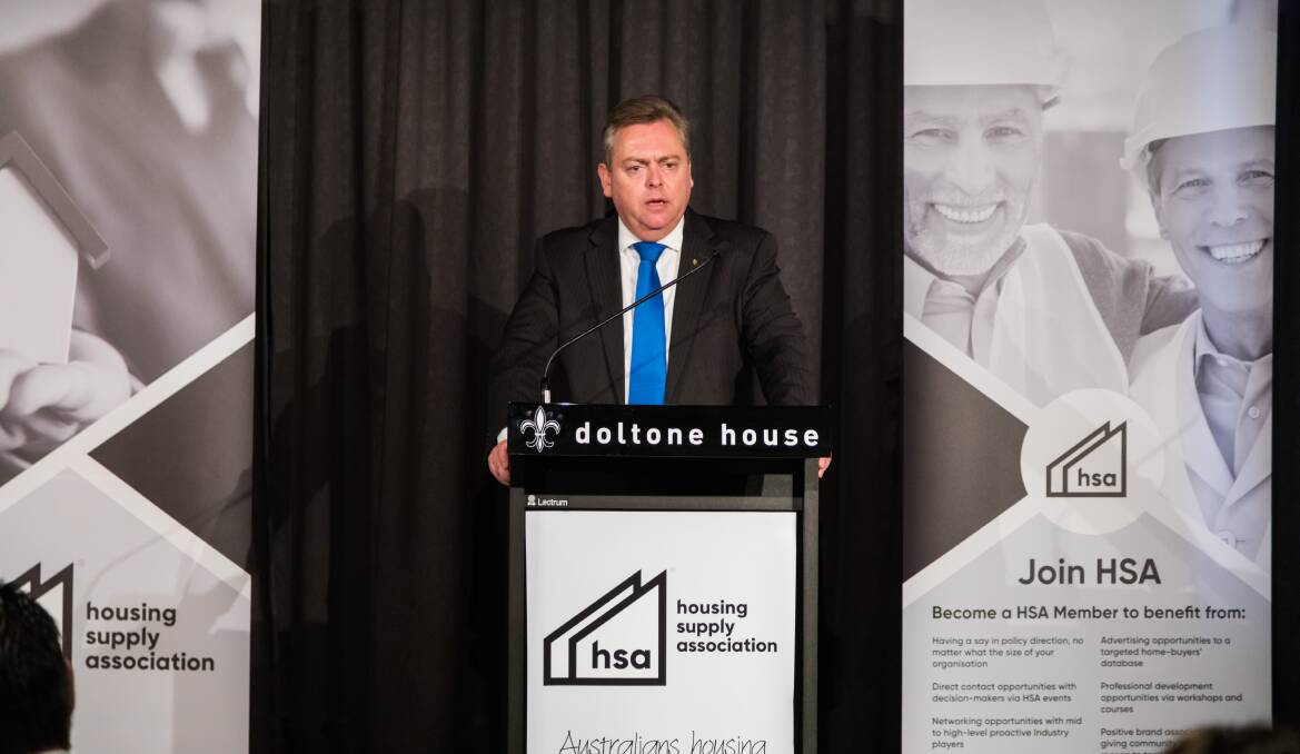 NSW Minister for Planning and Housing Anthony Roberts at last week's launch. Picture: Ben Williams 