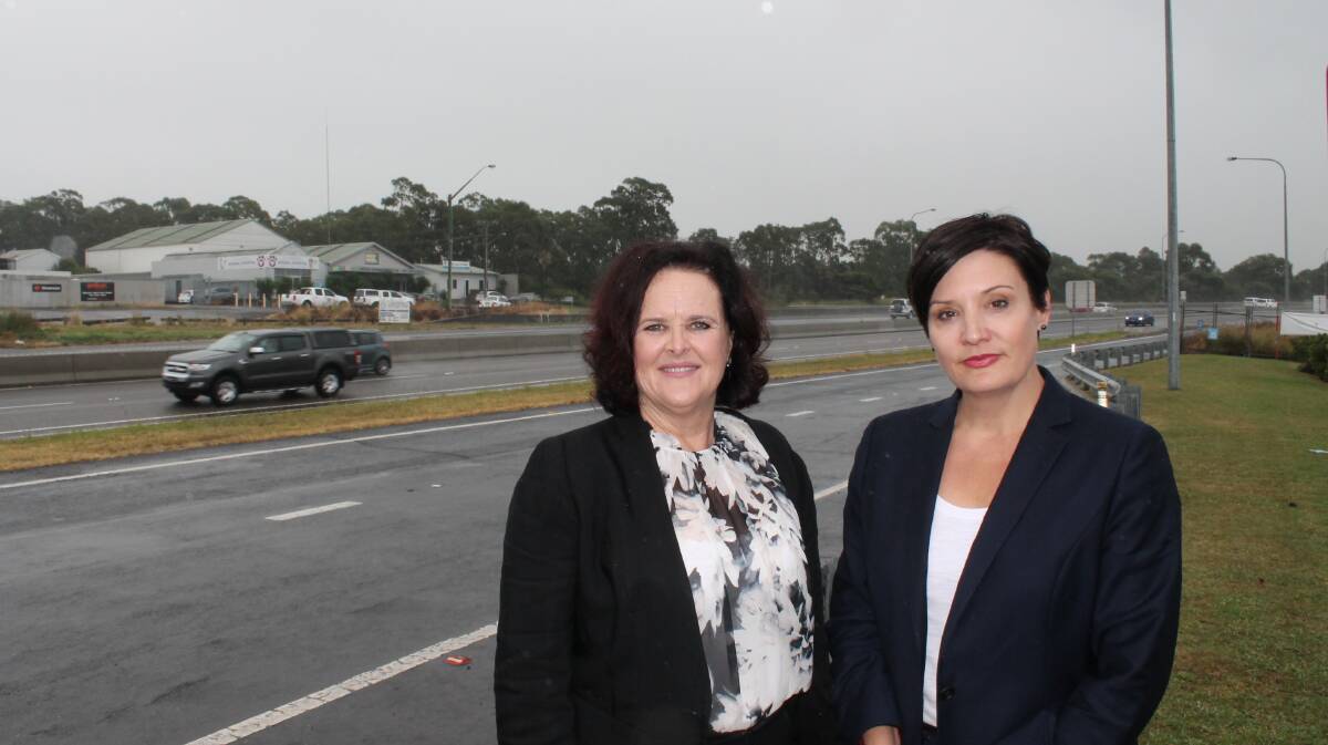 PROJECT: Shellharbour MP Anna Watson and NSW Shadow Roads Minister Jodi McKay discussing the upgrading of the M1. Picture: Supplied