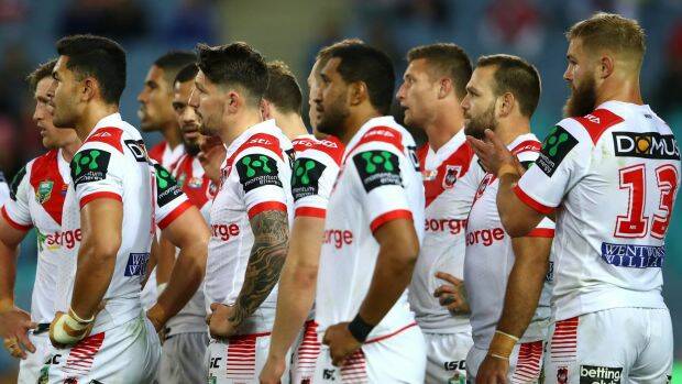 Slowing down: The Dragons have lost five of their last seven NRL games. Photo: Getty Images
