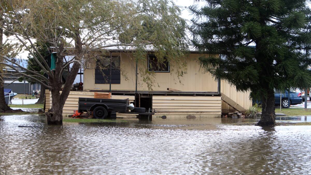 A flooded cabin at Jettys By The Lake. Photo: Sylvia Liber