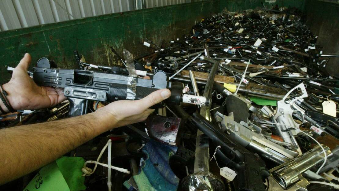 Thousands of guns were surrendered in a previous amnesty. Picture: Nick Moir
