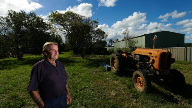 Warren Munro, who has had prostate cancer, on his Cabbage Tree Road property.  Photo: Jonathan Carroll
