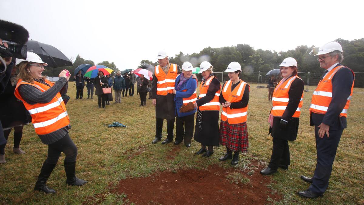 The turning of the first sod at the site of the facility at Mission Australia's Triple Care Farm, set to be finished by mid 2017.