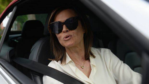 Lisa Wilkinson leaves her Sydney house on Tuesday morning. Photo: Nick Moir
