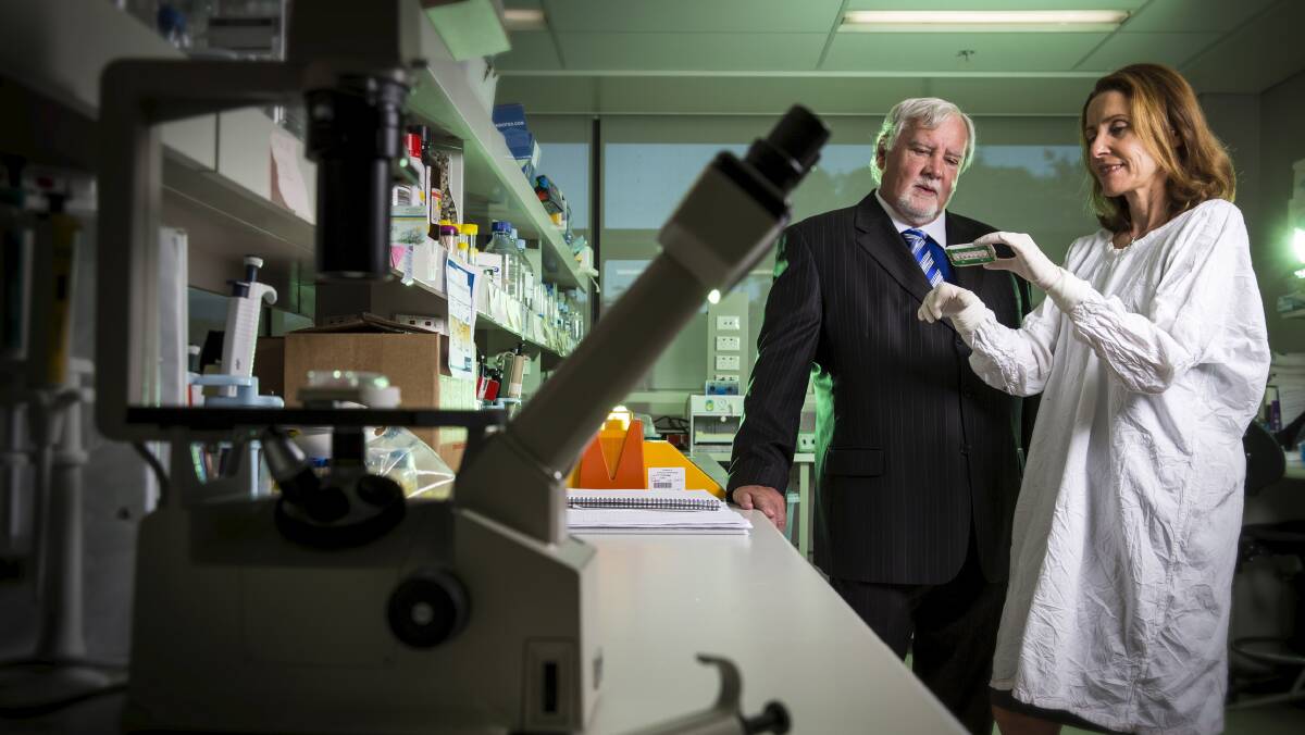 Professor Clingan is working more closely with University of Wollongong based researchers like Professor Marie Ranson to get research from the lab to the patient faster. Picture: Paul Jones