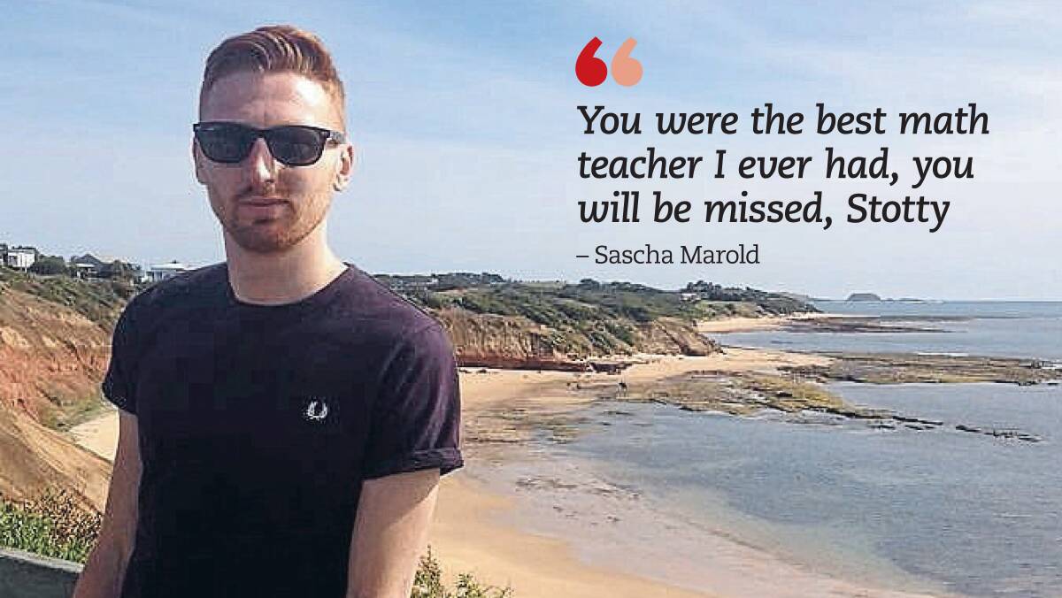 Dozens of students, fellow soccer players and strangers have extended their sympathies to the family of Moss Vale High maths teacher Antony Stott.