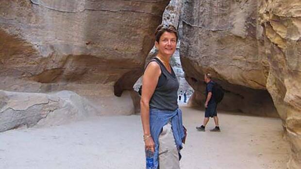 Sutton in relaxed mode on holidays at Petra archaeological site in Jordan.