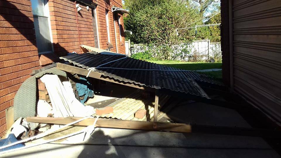 West Wollongong after strong winds blasted the Illawarra. Photo: Kim Aubanel