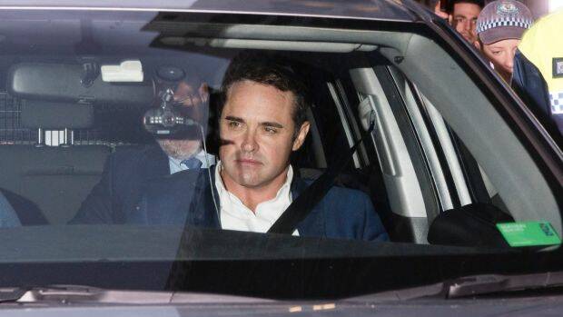Ben McCormack leaves Redfern police station after being charged. Photo: James Brickwood
