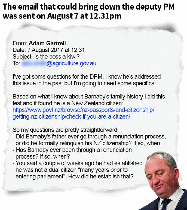 The email that could bring down the deputy Prime Minister