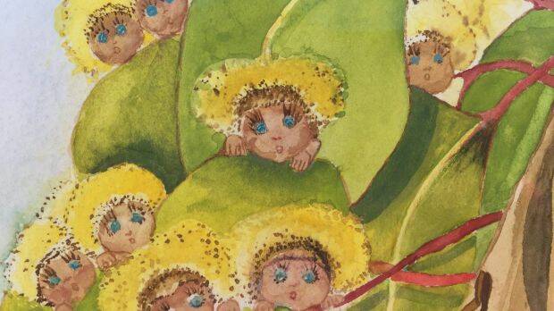 A painting by May Gibbs of the Gumnut Babies, the characters which became the focus of her popular children's books.  Photo: Supplied
