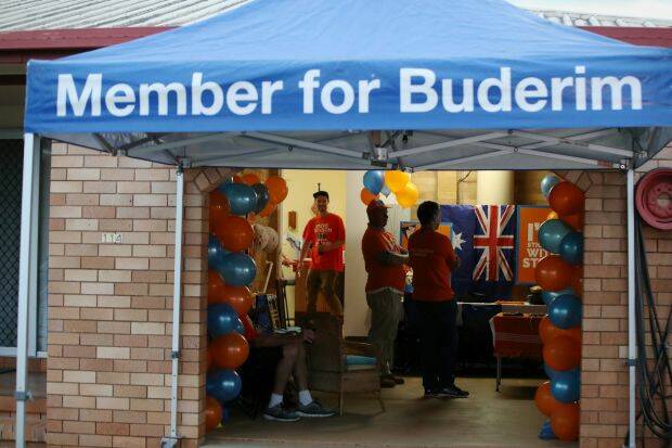 A double garage served as the venue for the One Nation party. Photo: Alex Ellinghausen

