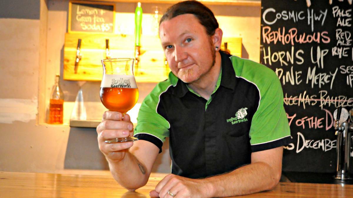 Tim Thomas from HopDog BeerWorks has made a beer with fairy floss for the festival.