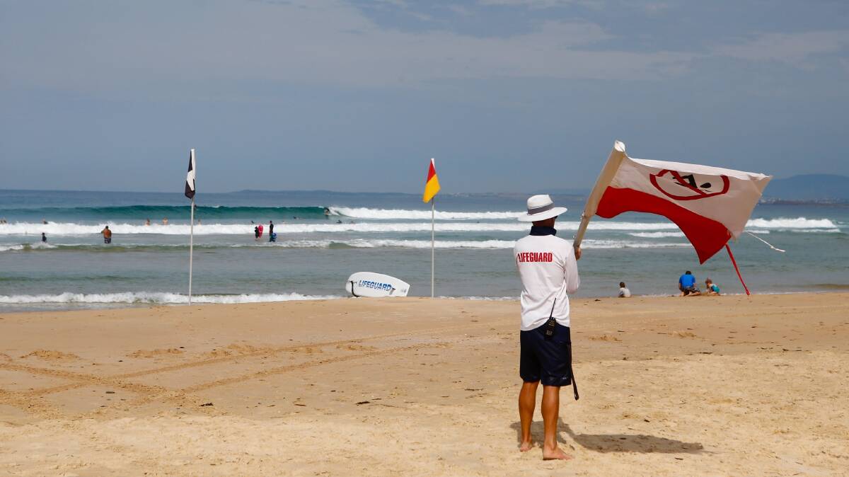 Lifeguards reopen Port Kembla Beach on Saturday morning. Photo: Adam McLean