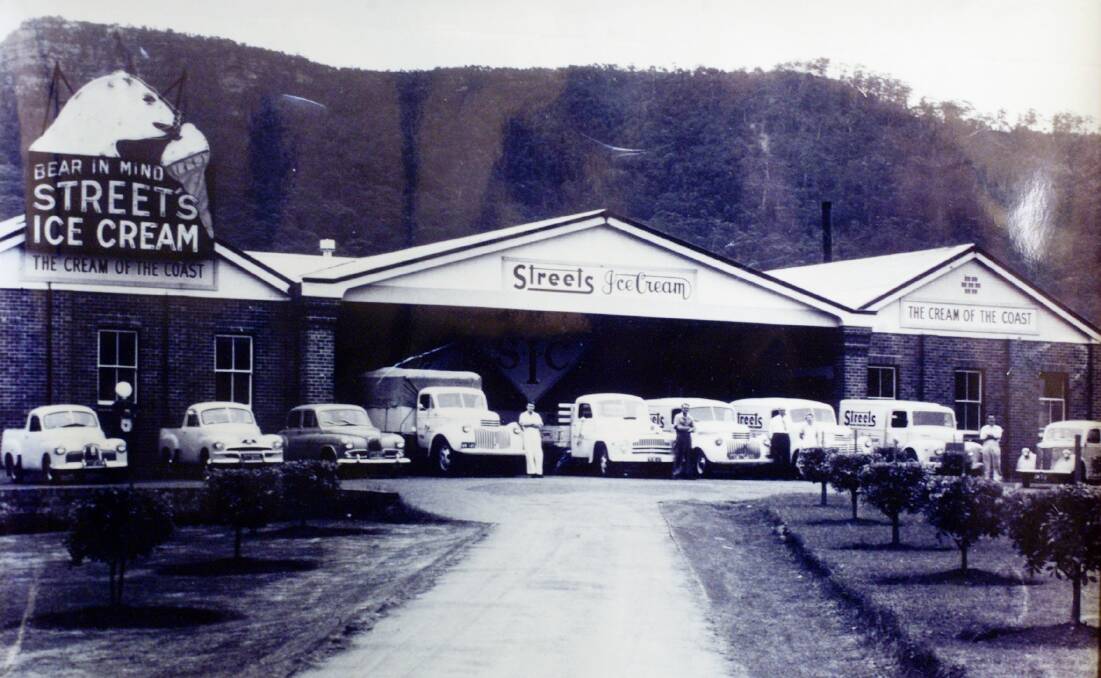 The Streets Ice Cream depot in Corrimal in the early 1930s. Edwin (Ted) Street and his wife Daisy established the ever-successful company.  