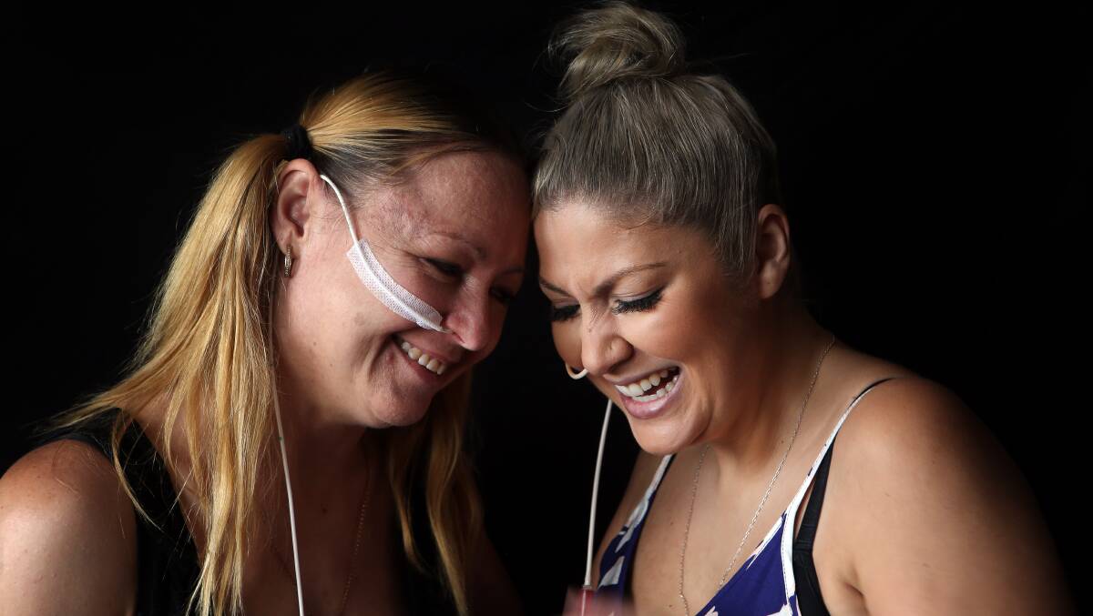 Laughter is great medicine for Kristi Kaspers and Anneliese Alarcon. Pictures: Sylvia Liber
