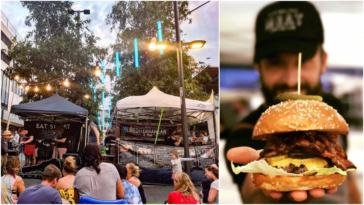 Left: Eat Street Market photo by Gongspotting. Click the photo to see more from Gongspotting. Right: Norma's Bar burger.