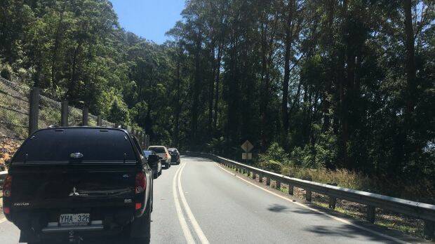 Traffic has been delayed along the Kings Highway towards Batemans Bay. Photo: Kyle Mackey-Laws
