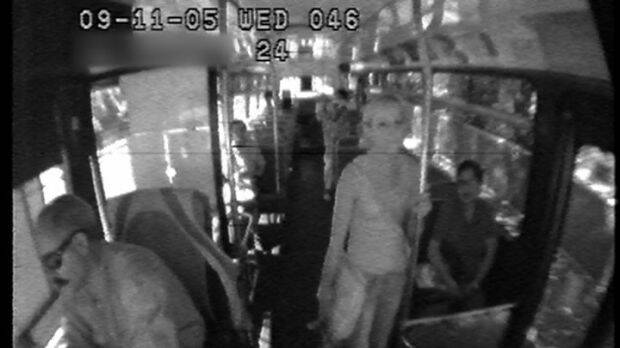 CCTV captured Lauren on the bus home, shortly before the vicious attack. Photo: Supplied
