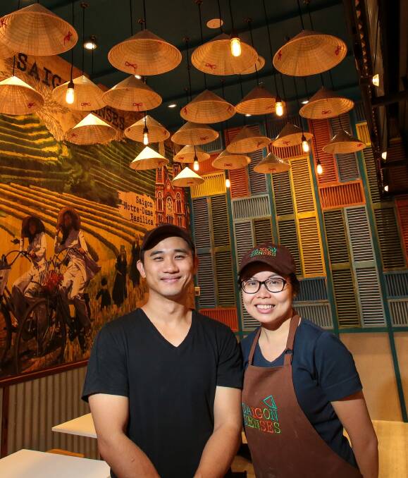 Busy, busy: Partners Bao Dang and Thuy Huynh in their intimate restaurant Saigon Senses, which has been swamped since opening in the new Wollongong Central centre. Picture: Adam McLean