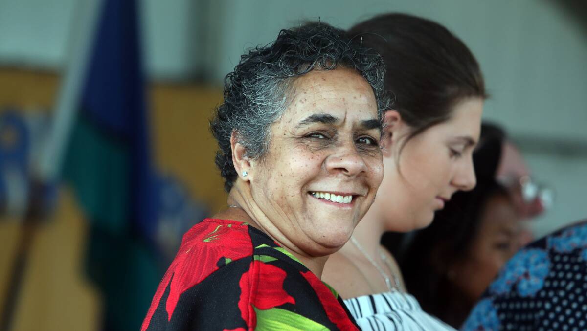 Aunty Lindy at Australia Day celebrations in Shellharbour. Photo: Sylvia Liber