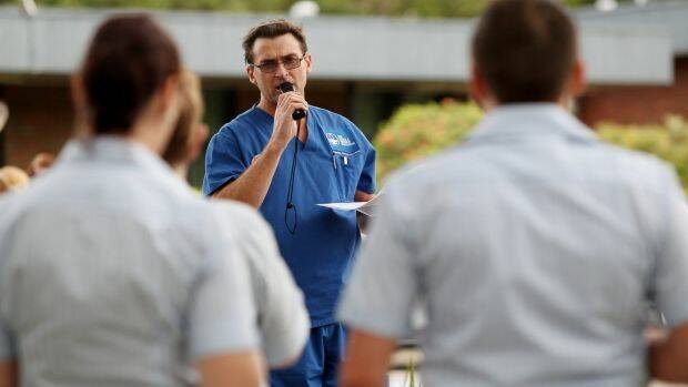 Brett Holmes, general secretary of the Nurses and Midwives Association, is concerned a US-style healthcare system is on the horizon.  Photo: Ryan Osland
