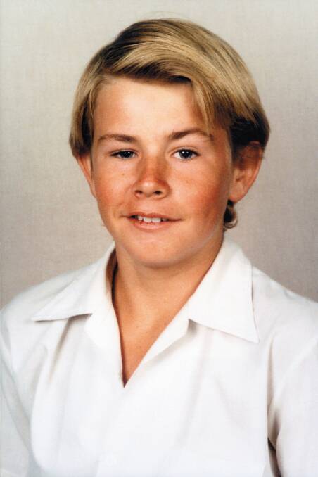 Bronson Blessington, pictured nine months before he and others raped and murdered Janine Balding in 1988.