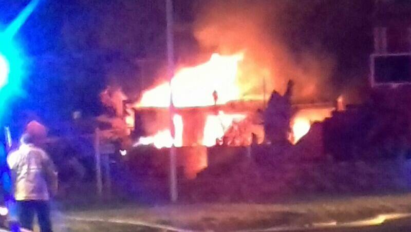 A single-storey home on Entrance Road was destroyed in the early hours of Saturday morning. Photo: supplied
