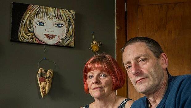 A portrait of Annie hangs on the wall of Chris Guerin and Mark Toomer's home. Photo: Supplied

