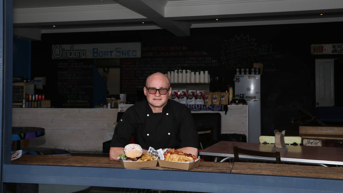 Alex Sillan at his new Windang eatery The Boad Shed.
