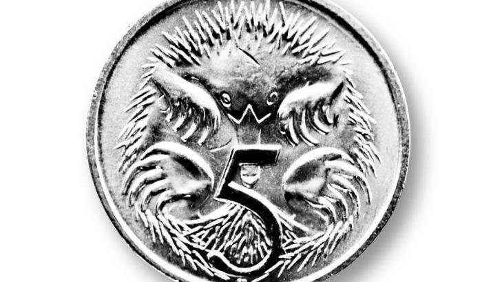 Australia's 5 cent coin. Photo: Danielle Smith