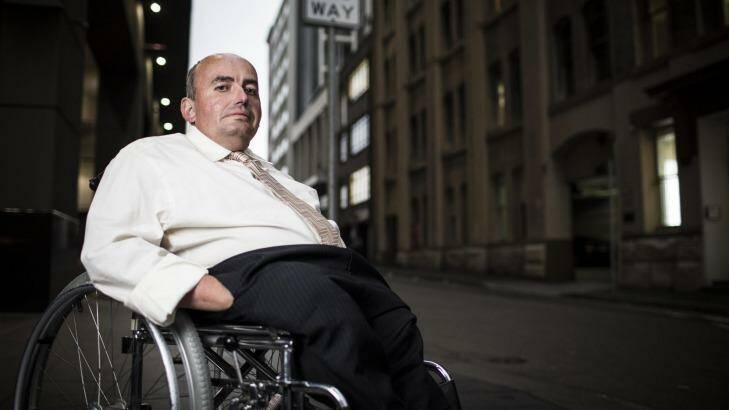 Craig Wallace left a 15-year career with the public service after being moved to a building with no disabled toilet. He is President of People with Disability Australia. Photo: Dominic Lorrimer