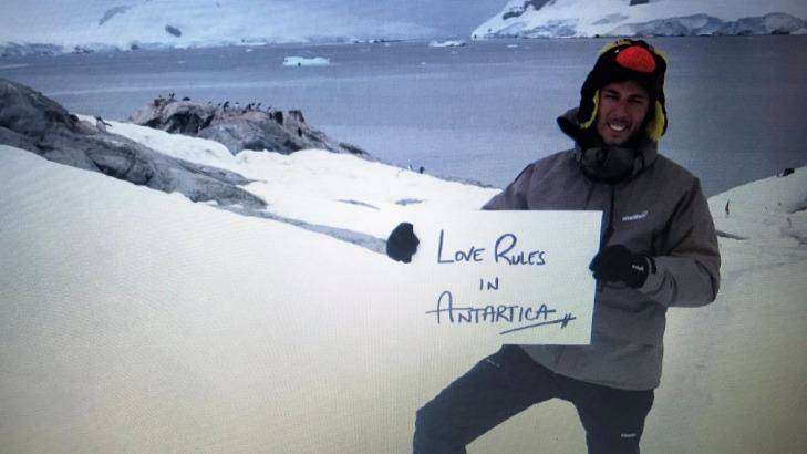Anti-Trump protests have reached Antartica. Photo: Linda Zunas