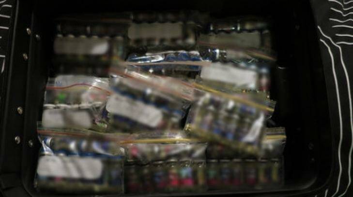 Vials of performance and image enhancing drugs in Kenwick raid Photo: Supplied