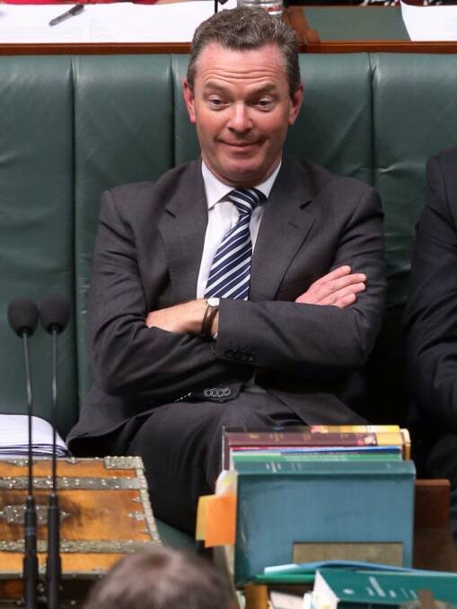 Retreating: Education Minister Christopher Pyne. Picture: ANDREW MEARES